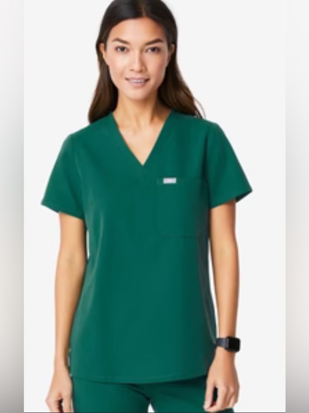 FIGS Hunter green Catrina Scrub Top